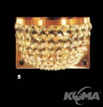 ---^kristall kinkiet 2pl. 40W/E14 gold